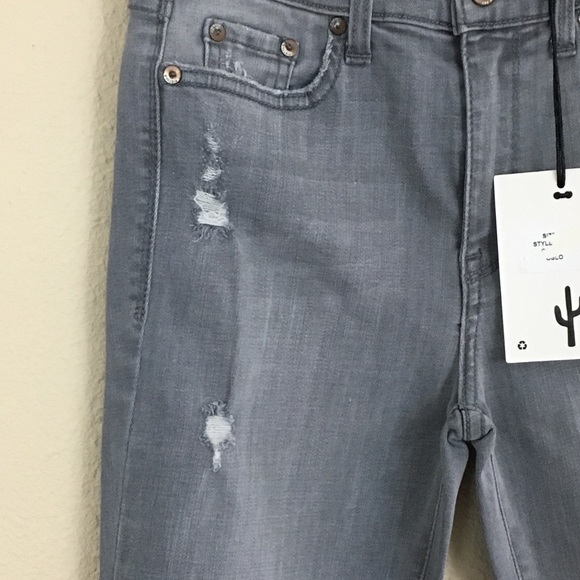 Pistola Grey Distressed Skinny Jeans sz 26waist - Picture 3 of 7